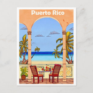 Cartão Postal Porto Rico, vista do terraço do hotel
