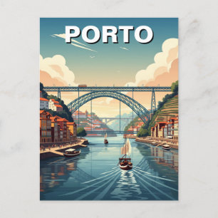Cartão Postal Porto River Cruise Viagem Portugal