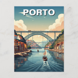 Cartão Postal Porto River Cruise Viagem Portugal