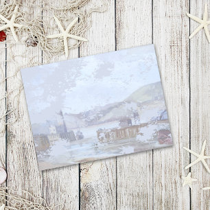 Cartão Postal Porto Rustic Watercolor Vintage Foggy