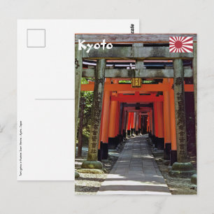 Cartão Postal Portões Torii - Kyoto, Japão, Ásia