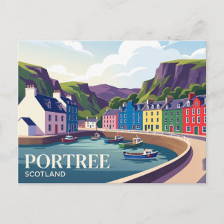 Cartão Postal Portree, Ilha de Skye Escócia, Reino Unido