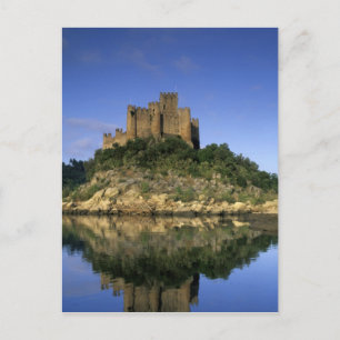 Cartão Postal Portugal, Almourol. Castelo do Almourol construído
