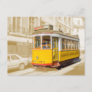 Cartão Postal Portugal - bonde clássico de Lisboa