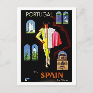 Cartão Postal Portugal e Espanha, toureiro, vintage, viagem