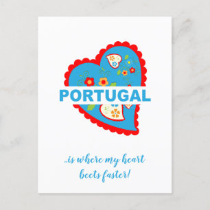 Cartão Postal Portugal é onde o meu coração apetece mais rápido