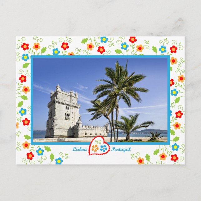Cartão Postal Portugal em fotos - Torre de Belém (Frente)