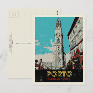 Cartão Postal Portugal, ilustração da Torre Porto Clerigos