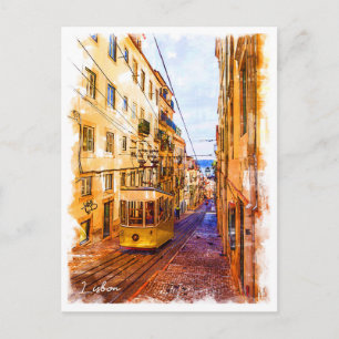 Cartão Postal Portugal, Lisboa, Carro a Cabo