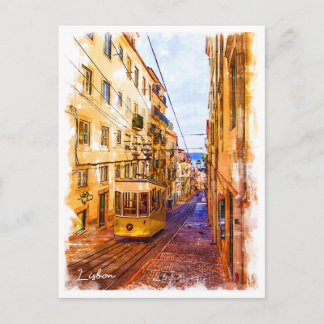 Cartão Postal Portugal, Lisboa, Carro a Cabo