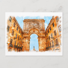 Cartão Postal Portugal, Lisboa, Rua Augusta Arch