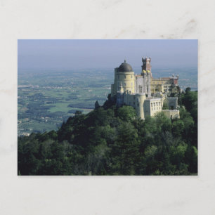 Cartão Postal Portugal, Sintra, Palácio da Pena, no topo da Serr