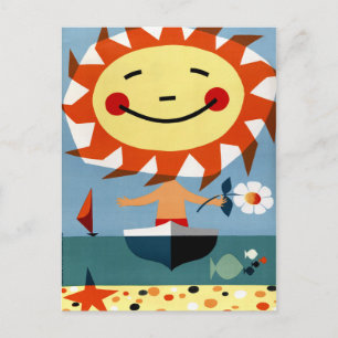 Cartão Postal Portugal Viagens vintage de Poster Restaurado