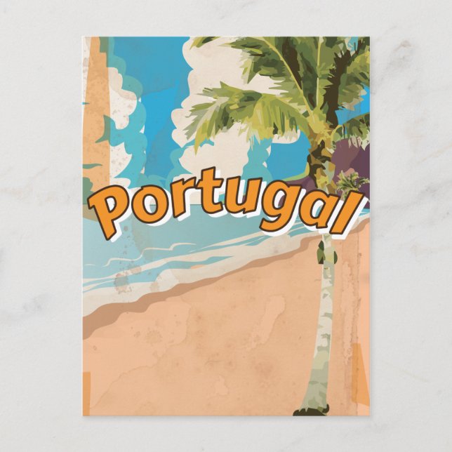 Cartão Postal Portugal Vintage Poster (Frente)