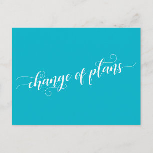 Cartão Postal Pós-casamento de Scuba Blue Change of Plan