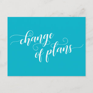 Cartão Postal Pós-casamento de Scuba Blue Change of Plan