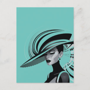 CARTÃO POSTAL PÓS-CHIC COLLECTION Nº 1 (TEAL)