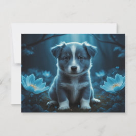 Cartão Postal Poscards Chat Bleu