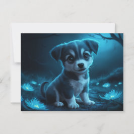 Cartão Postal Poscards Chat Bleu 02