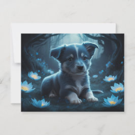 Cartão Postal Poscards Chat Bleu 04