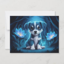 Poscards Chat Bleu 07