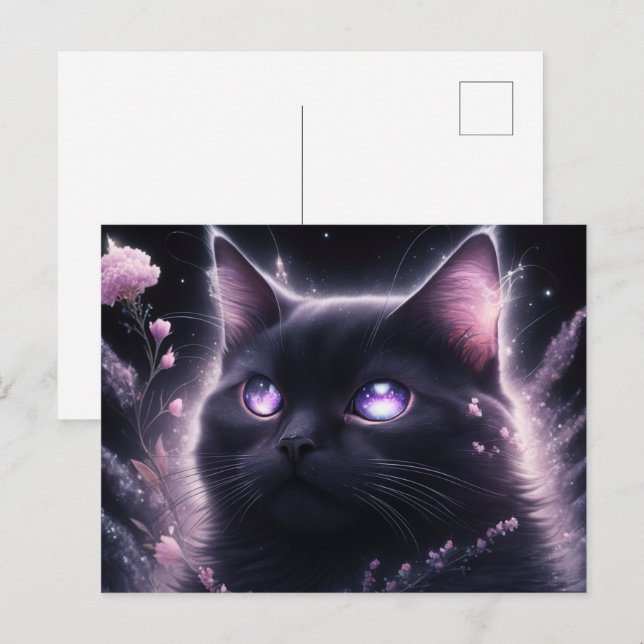 Cartão Postal Poscards Chat Mauve (Frente/Verso)