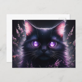 Cartão Postal Poscards Chat Mauve 04