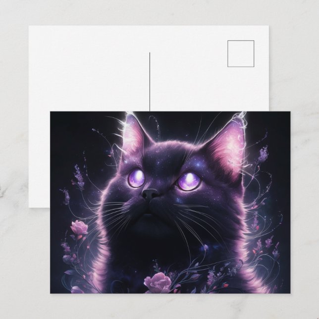 Cartão Postal Poscards Chat Mauve 05 (Frente/Verso)