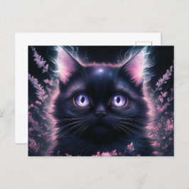 Cartão Postal Poscards Chat Mauve 08