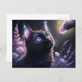 Cartão Postal Poscards Chat Mauve 14