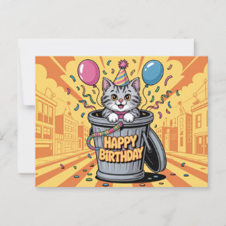 Cartão Postal Poscards Happy Birthday Petit Chat 11a