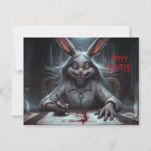 Poscards Happy Easter Femme Lapin 06