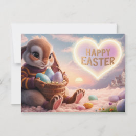 Cartão Postal Poscards Happy Easter Lapin 06