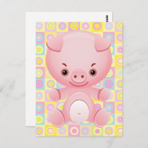 Cartão Postal PÓSCARTÃO PINK PINK CÓDIGO Kawaii