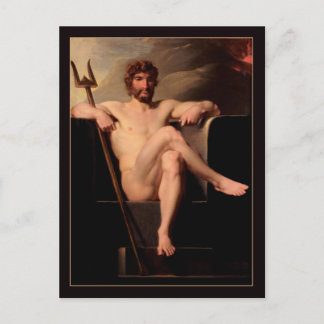 Cartão Postal Poseidon Enthroned por Heinrich Fuger