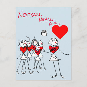 Cartão Postal Posições de Jogador Amam Netball GD Clipart Post