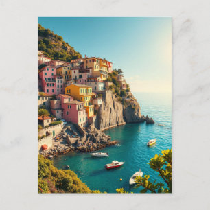 Cartão Postal Positano Amalfi Coast Viagem Cliffside
