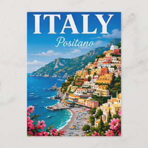 Cartão Postal Positano Costa Amalfitana Itália Viagem
