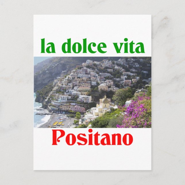 Cartão Postal Positano Itália (Frente)