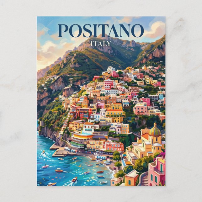 Cartão Postal Positano Itália (Frente)
