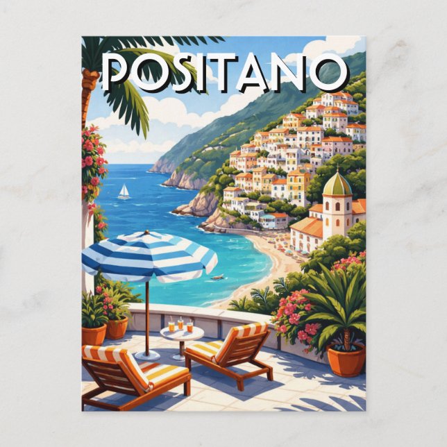 Cartão Postal Positano Italy (Frente)