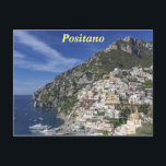 Cartão Postal Positano pelo mar<br><div class="desc">A costa bonita de Amalfi de Italia typified pela cidade de Positano,  mostrada entre a montanha e o mar.</div>