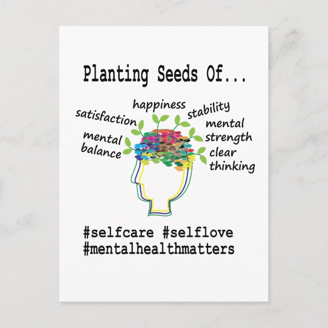 Cartão Postal Positividade para a saúde mental (Frente)