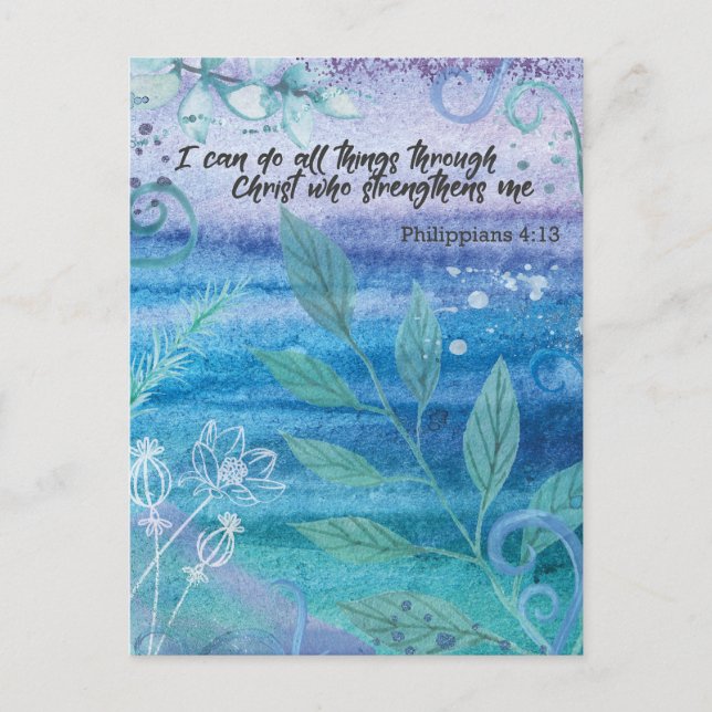 Cartão Postal Posso Fazer Tudo Através Do Cartão-Postal De Crist (Frente)