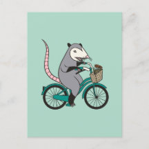 Possum Andando uma Bicicleta