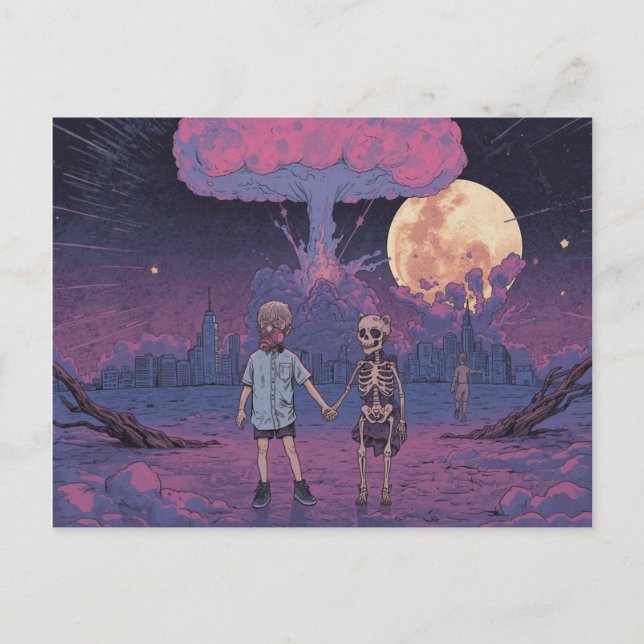 Cartão Postal Post-Apocalyptic friends (Frente)