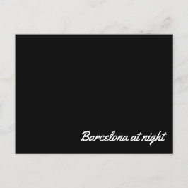 Cartão Postal Post card Barcelona at night