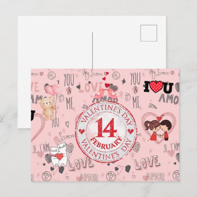 Cartão Postal post card para esa persona especial (Frente/Verso)