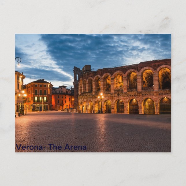 Cartão Postal Postacard Arena de Verona (Frente)