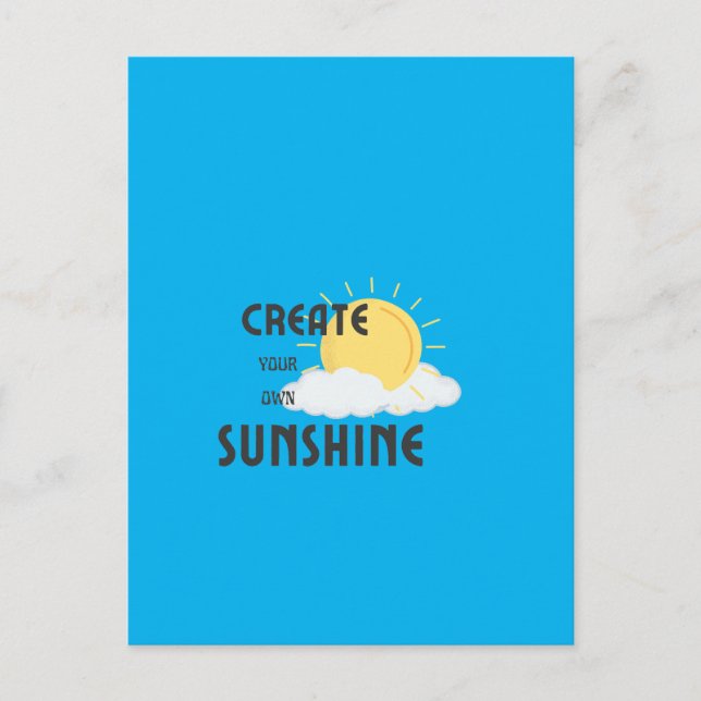 Cartão Postal Postais Crie o Seu Próprio Sol (Frente)